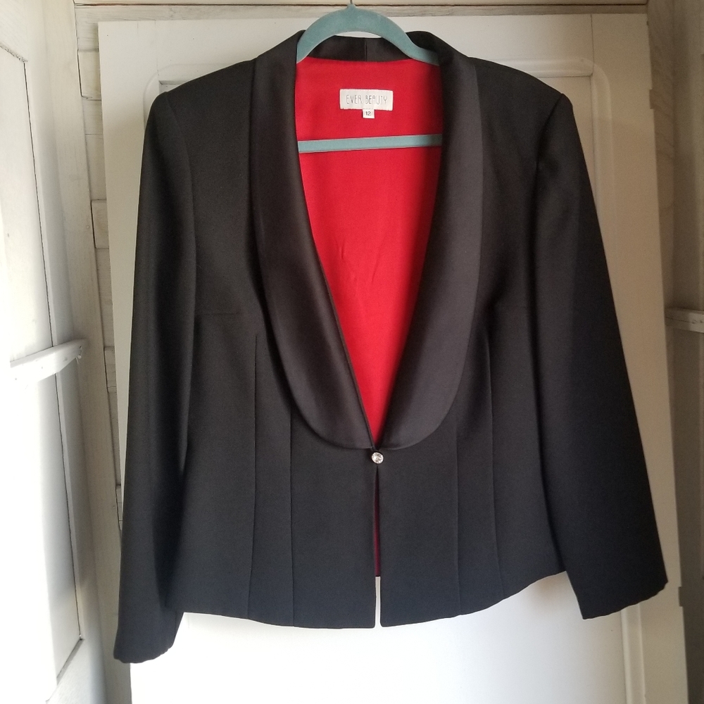 Vintage - Black Women's Fit Tuxedo Jacket 12